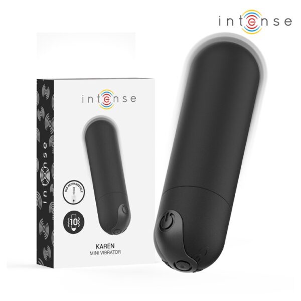 Mini Vibrator Bullet Negru Reîncărcabil - Intense