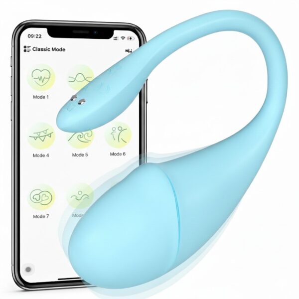 Ou Vibrator cu Aplicație Blue