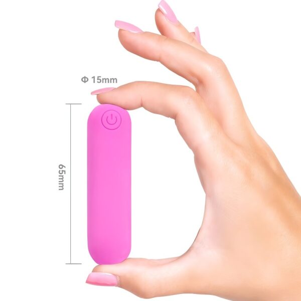 Vibrator Mic - Mini Vibrator Reincarcabil Bullet Roz